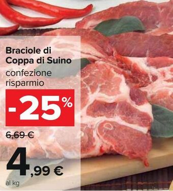 Carrefour Iper Braciole di coppa di suino offerta