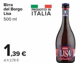 Carrefour Iper Birra del borgo lisa offerta