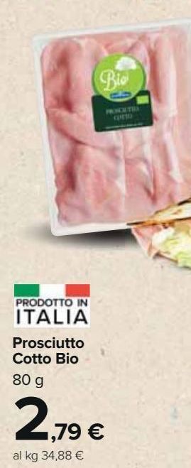 Carrefour Iper Prosciutto cotto bio offerta