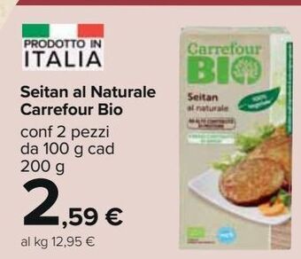 Carrefour Iper Seitan al naturale carrefour bio offerta