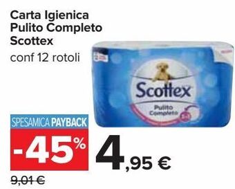 Carrefour Iper Carta igienica pulito completo scottex offerta
