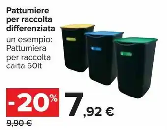 Pattumiere per raccolta differenziata