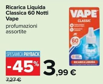 Carrefour Iper Ricarica liquida classica 60 notti vape offerta
