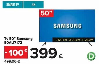 Carrefour Iper Tv 50'' samsung 50au7172 offerta