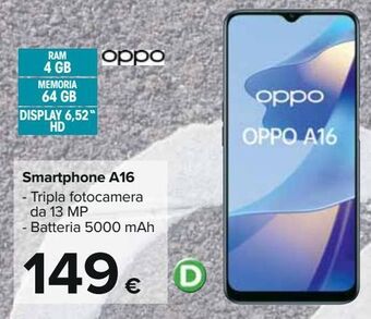 Carrefour Iper Smartphone a16 offerta