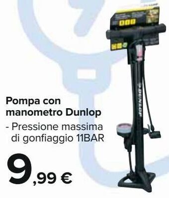 Carrefour Iper Pompa con manometro dunlop offerta