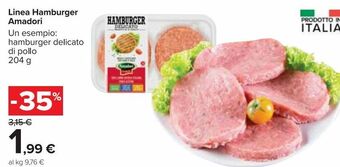 Carrefour Market Linea hamburger amadori offerta