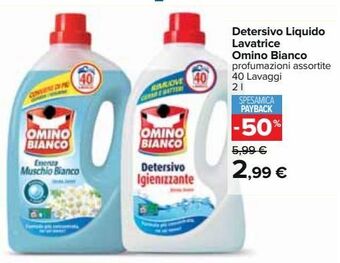 Carrefour Iper Detersivo liquido lavatrice omino bianco offerta