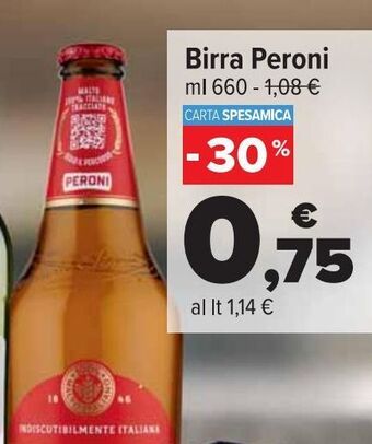Carrefour Market Birra peroni offerta
