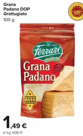 Carrefour Market Grana padano dop grattugiato offerta