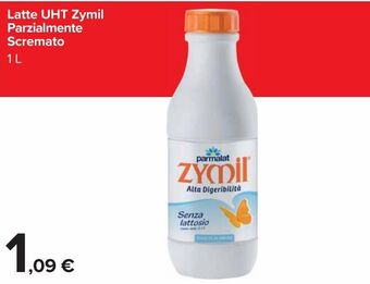 Carrefour Market Latte uht zymil parzialmente scremato offerta