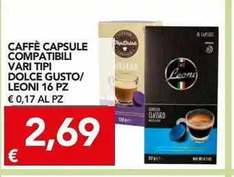 TuoDi Caffè capsule compatibili vari tipi dolce gusto / leoni 16 pz offerta