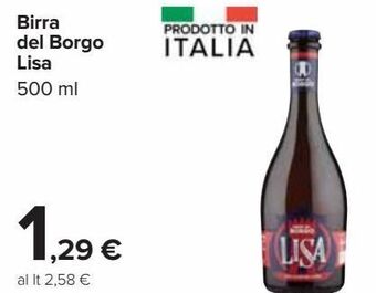 Carrefour Iper Birra del borgo lisa offerta
