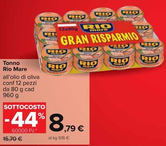 Carrefour Iper Tonno rio mare offerta