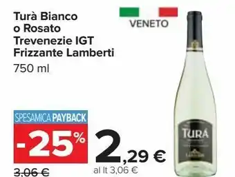 Carrefour Iper Turá bianco o rosato trevenezie igt frizzante lamberti offerta