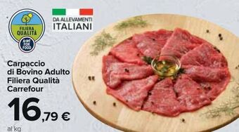 Carrefour Iper Carpaccio di bovino adulto filiera qualità carrefour offerta