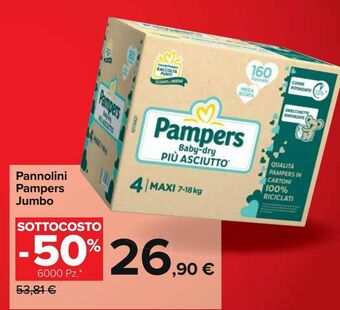 Carrefour Iper Pannolini pampers jumbo offerta