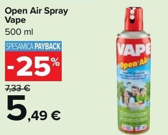 Carrefour Iper Open air spray vape offerta