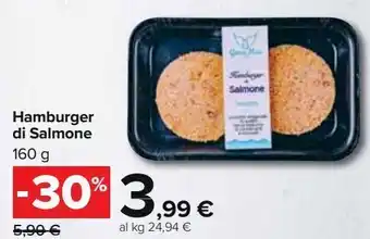Carrefour Market Hamburger di salmone offerta