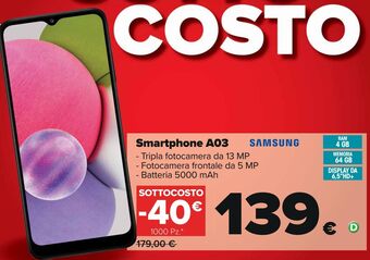 Carrefour Iper Smartphone a03 offerta
