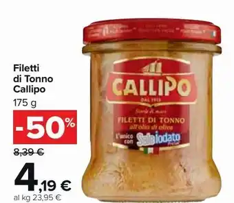 Filetti di tonno callipo