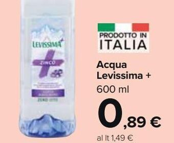 Carrefour Market Acqua levissima + offerta
