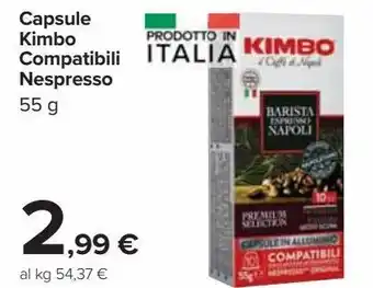 Carrefour Market Capsule kimbo compatibili nespresso offerta