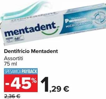 Carrefour Market Dentifrico mentadent offerta