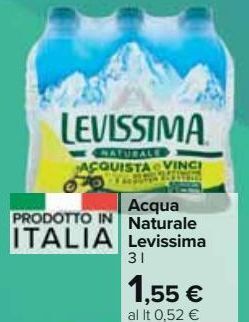 Carrefour Market Acqua naturale levissima offerta
