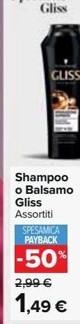 Carrefour Market Shampoo o balsamo gliss offerta