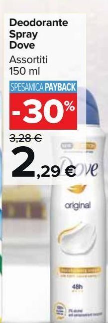 Carrefour Market Deodorante spray dove offerta