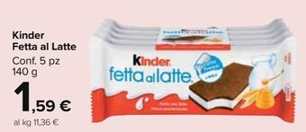 Carrefour Market Kinder fetta al latte offerta