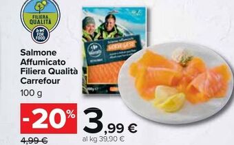 Carrefour Market Salmone affumicato filiera qualitá carrefour offerta