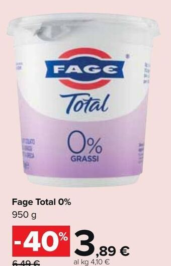 Carrefour Market Fage total 0% offerta