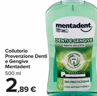Carrefour Market Collutorio prevenzione denti e gengive mentadent offerta