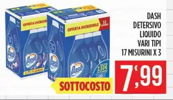Dash Detersivo Liquido Vari Tipi 17 Misurini x 3