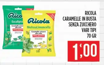 Ricola Caramelle in Busta Senza Zucchero Vari tipi 70 gr
