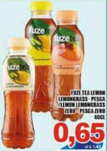 Sacoph Fuze Tea Lemon Lemongrass - Pesca/Lemon Lemongrass Zero-Pesca Zero 40 cl offerta