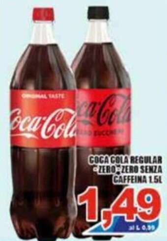 Sacoph Coca Cola Regular - Zero - Zero Senza Caffeina 1.5 L offerta