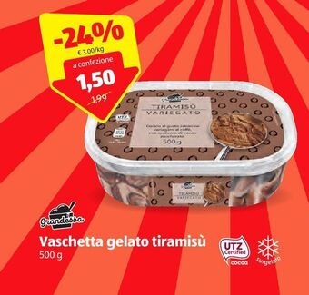 ALDI Vaschetta di gelato tiramisù offerta