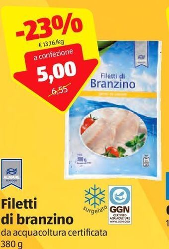 ALDI Filetti di branzino offerta