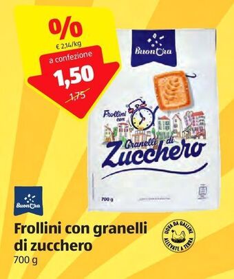 ALDI Frollini con granelli di zucchero offerta