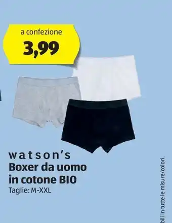 Boxer da uomo in cotone bio