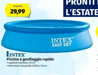 ALDI Piscina a gonfiaggio rapido offerta