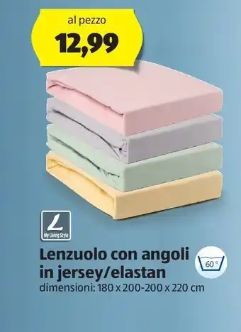 ALDI Lenzuolo con angoli in jersey/elastan offerta