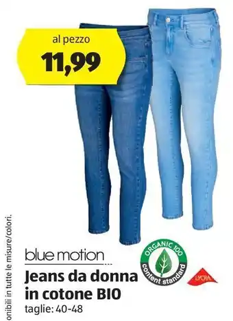 ALDI Jeans donna in cotone bio offerta