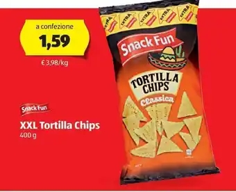 ALDI Snack fun xxl tortilla chips offerta