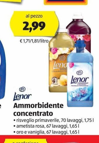 ALDI Ammorbidente concentrato lenor offerta