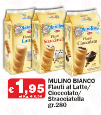 Primo Prezzo Mulino Bianco Flauti al Latte/Cioccolato/Stracciatella gr. 280 offerta
