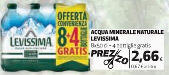 Acqua minerale naturale levissima